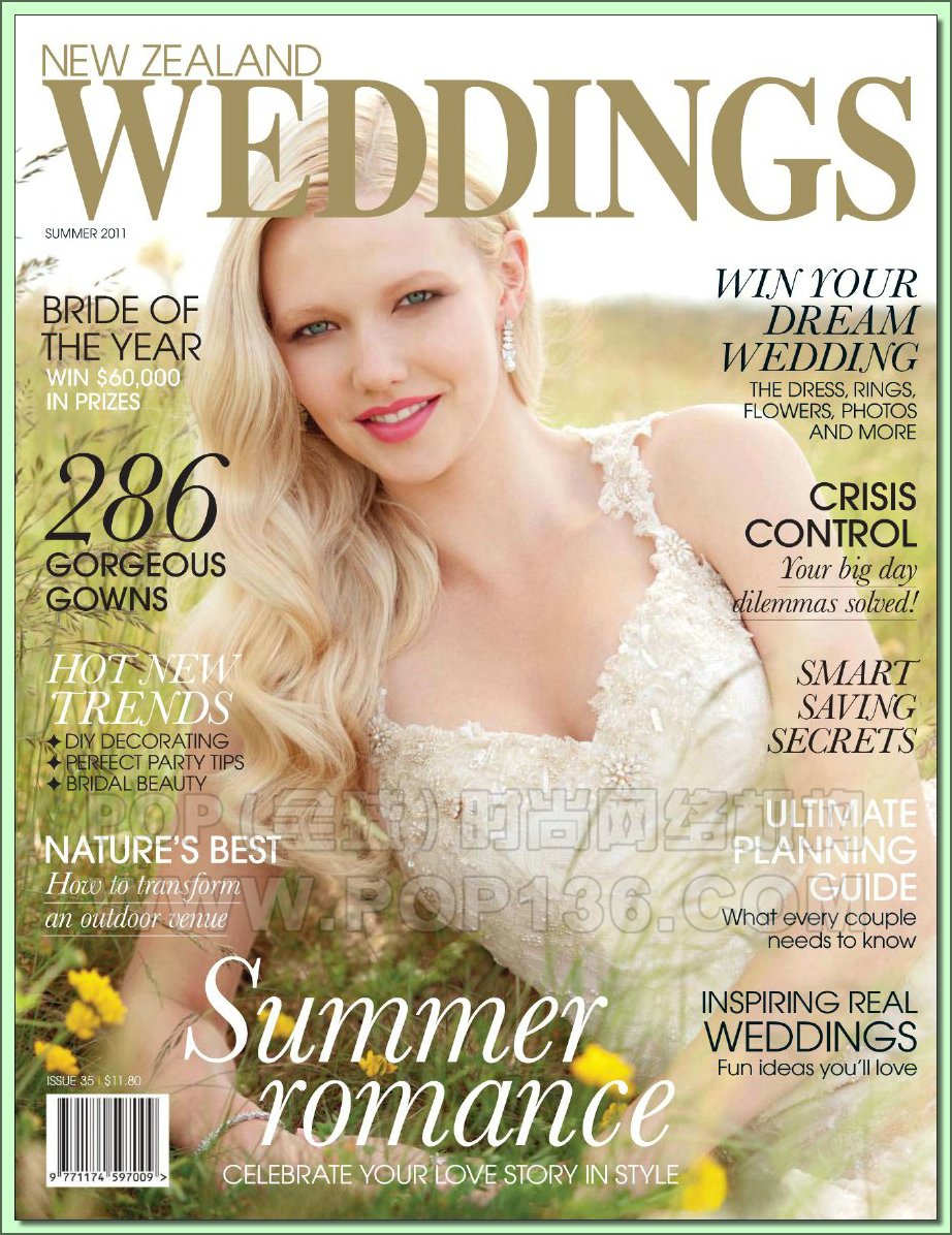 《New Zealand Weddings》新西兰专业婚纱杂志2011年夏号